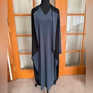 Sun Kim Black and Gray Women's Midi Dress Size M